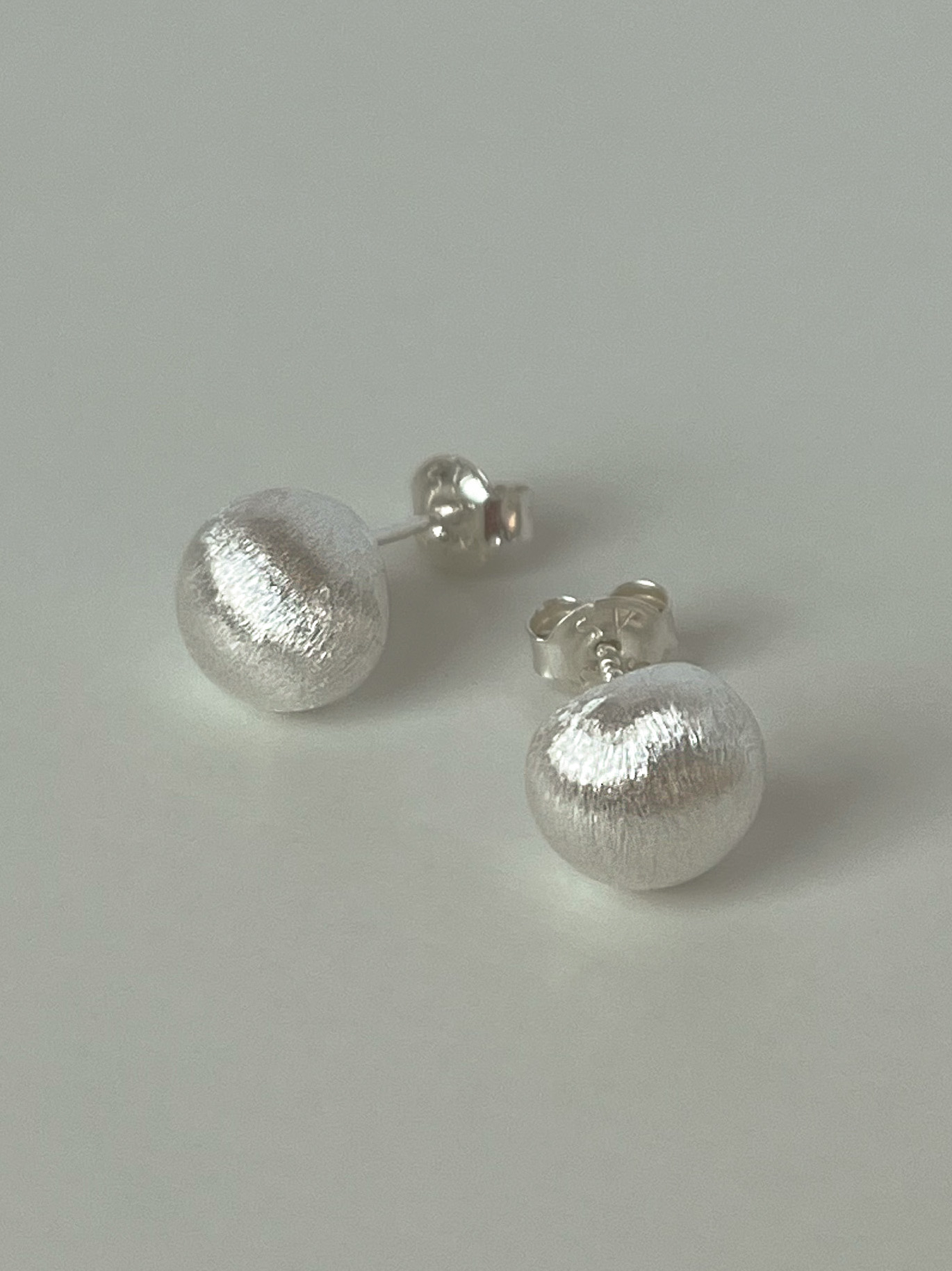 Grey Cotton Ball Earrings - Etsy